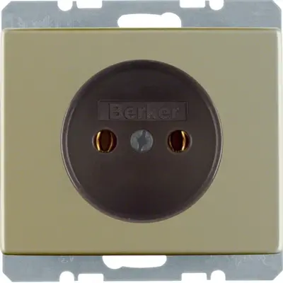 Berker wandcontactdoos zonder randaarde Arsys brons (6161140001)
