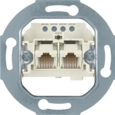 Berker uae aansl ds 2x8p rj45 isdn zw