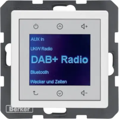 Berker radio touch DAB+ Bluetooth Q1/Q3/Q7 wit (30846089)