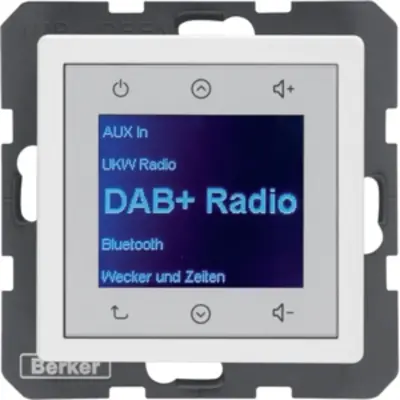 Berker Radio Touch DAB+ Q1/Q3/Q7 polarwit soft finish (29846089)