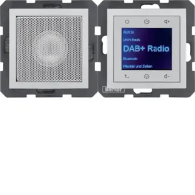 Berker Radio Touch met luidspreker DAB+ S1/B3/B7 alu mat (29801404)