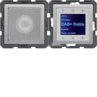 Berker Radio Touch met luidspreker DAB+ Q1/Q3/Q7 alu soft finish (29806084)