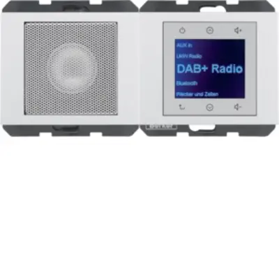 Berker Radio Touch met luidspreker DAB+ K1 polarwit glz (29807009)