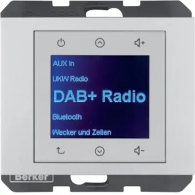 Berker Radio Touch DAB+ K5 aluminium gelakt (29847003)