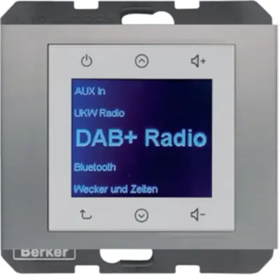 Berker Radio Touch DAB+ K5 edelstaal gelakt (29847004)
