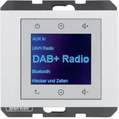 Berker Radio Touch DAB+ K1 polarwit glz (29847009)