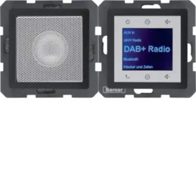 Berker radio touch met luidspreker DAB+ Bluetooth Q1/Q3/Q7 antraciet (30806086)