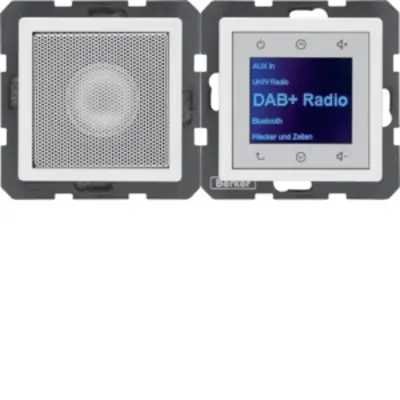 Berker radio touch met luidspreker DAB+ Bluetooth Q1/Q3/Q7 wit (30806089)