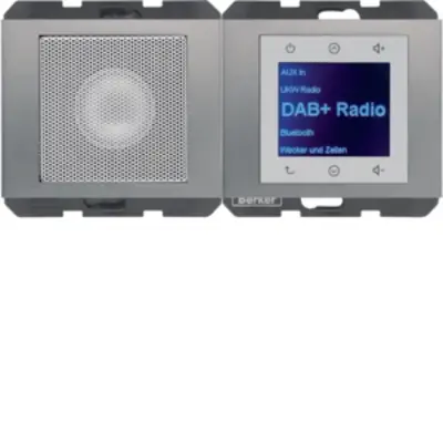 Berker Radio Touch met luidspreker DAB+ Bluetooth K5 edelstaal (30807004)