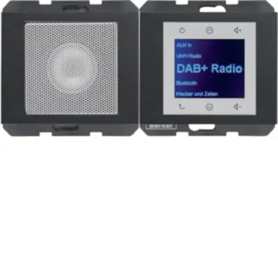 Berker Radio Touch met luidspreker DAB+ Bluetooth K1 antraciet mat (30807006)