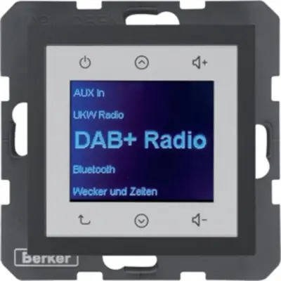 Berker Radio Touch DAB+ Bluetooth S1/B3/B7 antraciet mat (30841606)