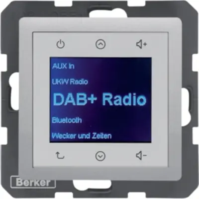Berker Radio Touch DAB+ Bluetooth Q1/Q3/Q7 alu soft finish (30846084)