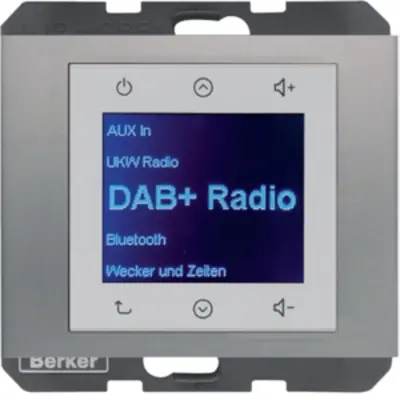 Berker radio touch DAB+ Bluetooth K5 edelstaal gelakt (30847004)