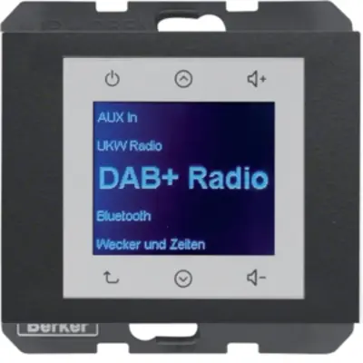 Berker radio touch DAB+ Bluetooth K1 antraciet (30847006)
