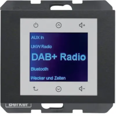 Berker Radio Touch DAB+ Bluetooth K1 antraciet mat (30847006)