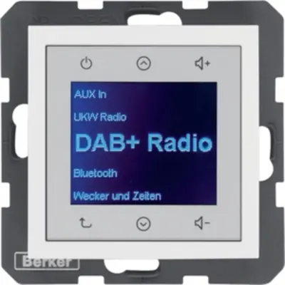 Berker radio touch DAB+ Bluetooth S1/B3/B7 wit glans (30848989)