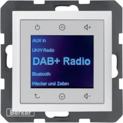 Berker Radio Touch DAB+ Bluetooth S1/B3/B7 polarwit mat (30849909)