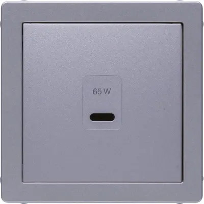 Berker centraalplaat voor USB-lader type C Q.1/Q.3/Q.7 aluminium (48606084)