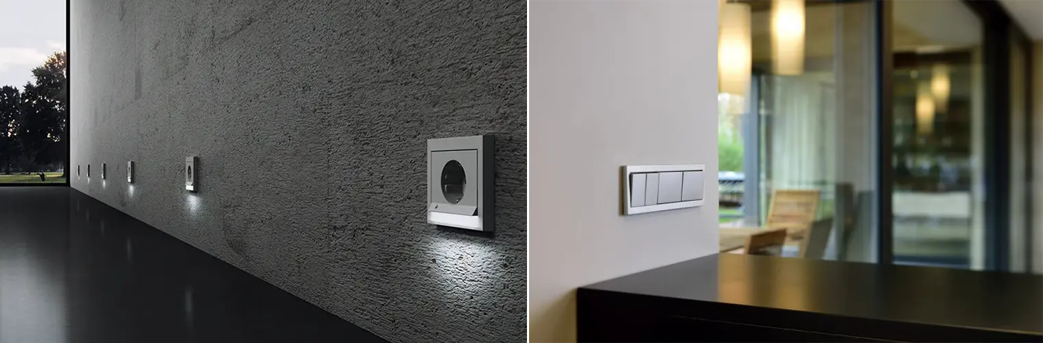 Voorbeeld van Berker K.5 hoogwaardig designschakelmateriaal in gebruik
