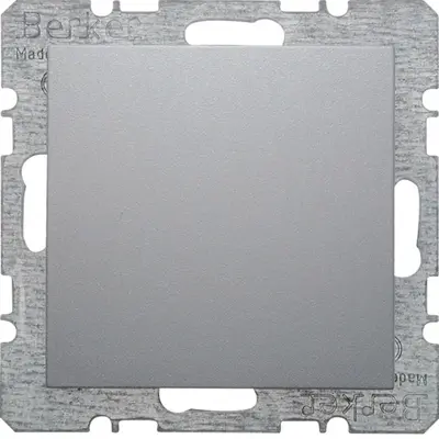 Berker blinddeksel incl. draagframe met spreidklemmen S1/B3/B7 aluminium mat (6710091404)