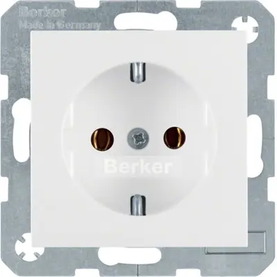 Berker wandcontactdoos randaarde S1/B3/B7 wit mat (47431909)