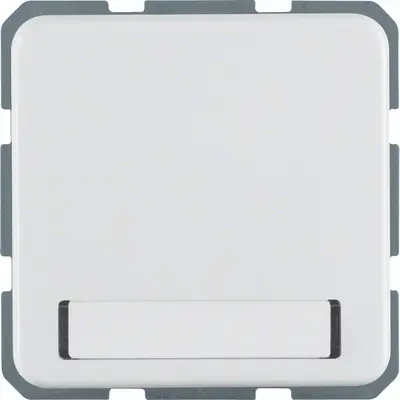 Hager Berker wandcontactdoos randaarde tekstveld klapdeksel IP44 wit glans (WWS1114PW)