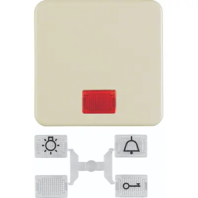 Hager Berker schakelwip lens WG-UP IP44 creme glans (WWW1336WP)