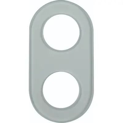 Hager Berker afdekraam 2-voudig eindstuk 1930 glas helder (WTD7200GT)