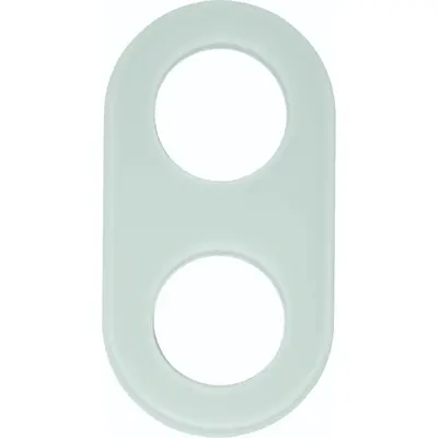 Hager Berker afdekraam 2-voudig eindstuk 1930 glas wit (WTD7200GWG)