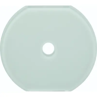 Hager Berker middenafdekraam voor draaischakelaar/draai-impulsdrukkers glas wit (WTD7672GWG)