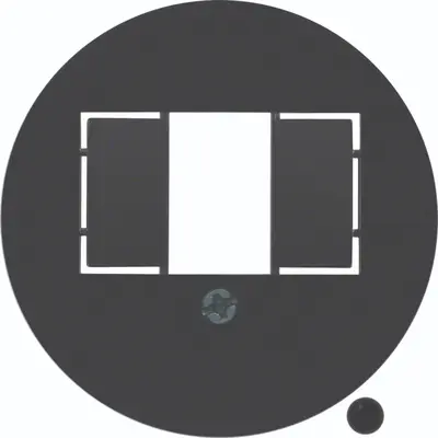 Hager Berker centraalplaat USB / luidspreker 1930 zwart kunststof (WTF4000BG)