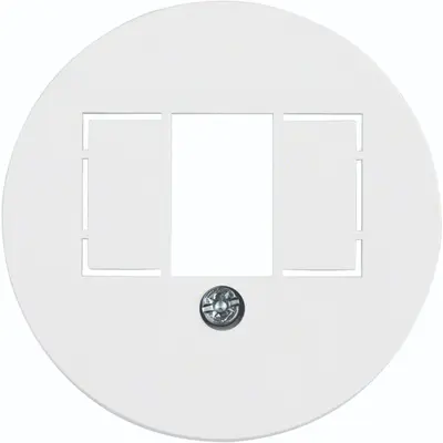 Hager Berker centraalplaat USB / luidspreker 1930 wit kunststof (WTF4000WG)