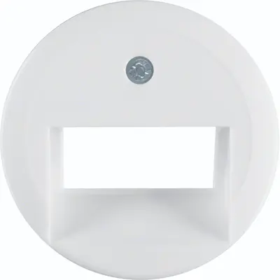 Hager Berker centraalplaat RJ45 wandcontactdoos 2-voudig 1930 wit kunststof (WTF4108WG)