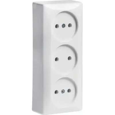 Hager Berker opbouw wandcontactdoos 3-voudig zonder randaarde schroefklemmen wit (WVG2113PW)