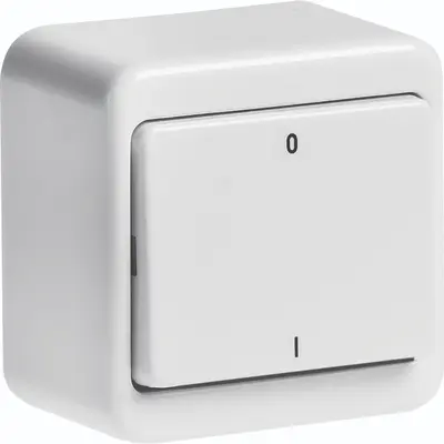 Hager Berker opbouw uitschakelaar 2-polig 10A wit (WVG3200PW)