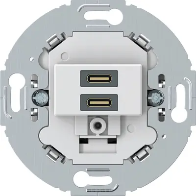 Hager Berker USB-lader met 2x USB-C voor Serie-1930/R.Classic wit (WTS4155WM)