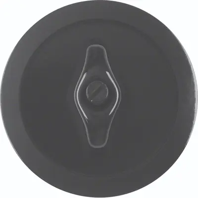 Hager Berker draai-schakelwip met centraalplaat 1930 zwart kunststof (WTW1000BG)