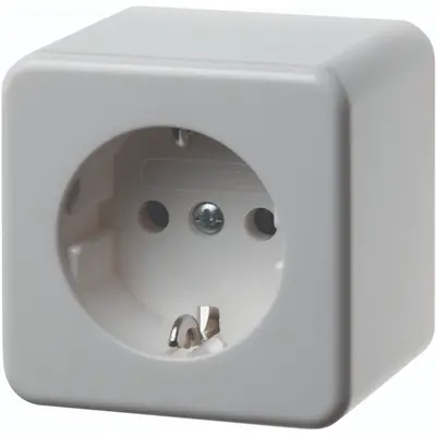 Hager Berker opbouw wandcontactdoos randaarde steekklemmen wit (WVG1111PW)