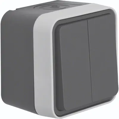 Hager Berker W1 serieschakelaar compleet grijs (WNC042)
