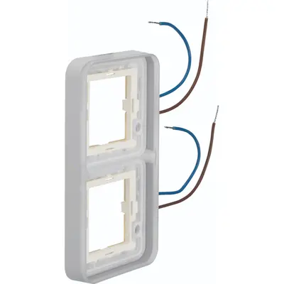 Hager Berker W1 verlicht afdekraam 2-voudig blauw 230V (WNA712)