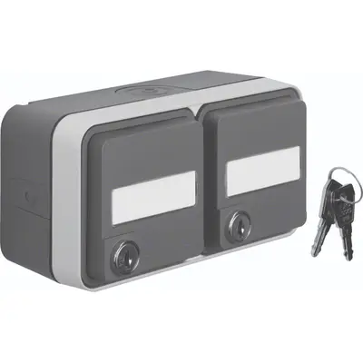 Berker wcd sleutel 2v+behuiz w1 gr (WNC147)