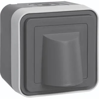 Hager Berker W1 kabeluitgang compleet grijs (WNC155)