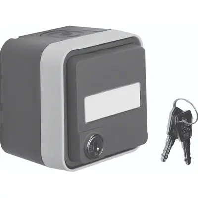 Hager Berker W1 wandcontactdoos randaarde slot compleet grijs (WNC167)