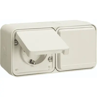 Hager Berker wcd 2v hor +beh w1 pw (WNC182B)