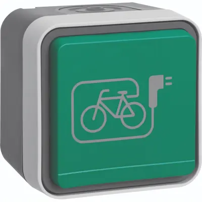 Hager Berker wandcontactdoos 1-voudig randaarde opbouw (WNC195)