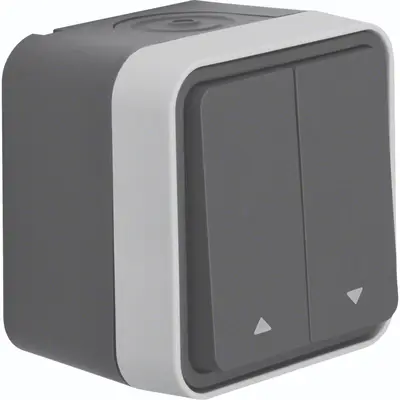 Hager Berker W1 jaloezie serieschakelaar 1-polig compleet grijs (WNC300)