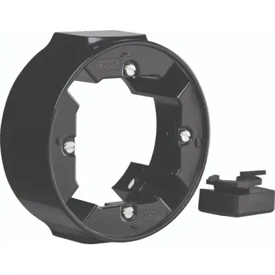 Hager Berker opbouwbak 1930 zwart kunststof (WTD3110BG)