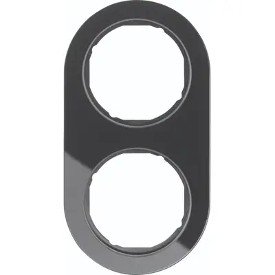 Hager Berker afdekraam 2-voudig R.Classic glas zwart (WLD9200GB)