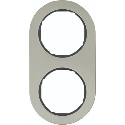 Hager Berker afdekraam 2-voudig R.Classic edelstaal zwart (WLD9200STB)