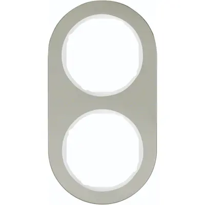 Hager Berker afdekraam 2-voudig R.Classic edelstaal wit (WLD9200STW)